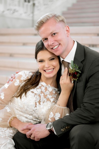 Icelandic - Hungarian wedding on the staircase